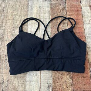 Black Cute Strappy Sports Bra L